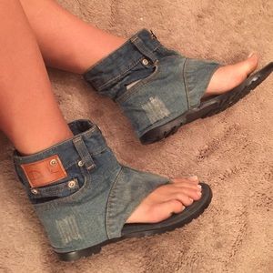 Awesome jeans sandals